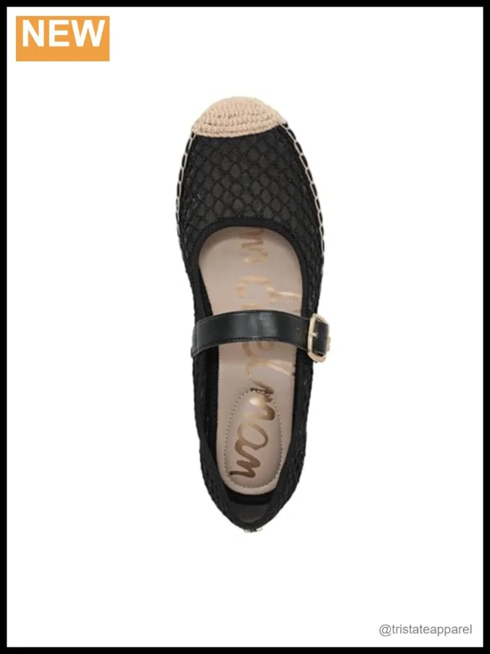 Sam Edelman Mackie Mesh Espadrille Mary Jane Flat Slip-On Casual
